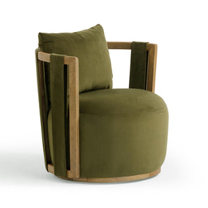 Paolo - Textured Weave Swivel Chair - R&R Furniture Gallery (Fountain Valley, CA)