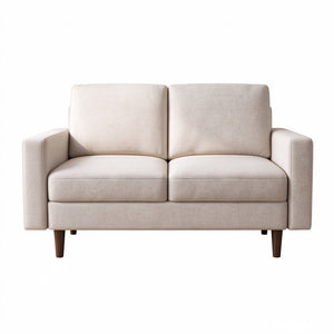 US Pride loveseat sofa with two removable cushion seats, stationary design perfect for living room relaxation.