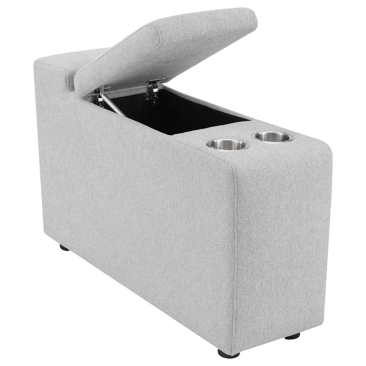 Hollander - 5 Piece Power Home Theater Seating Set With Reclining Comfort And Dual Storage Consoles - Gray