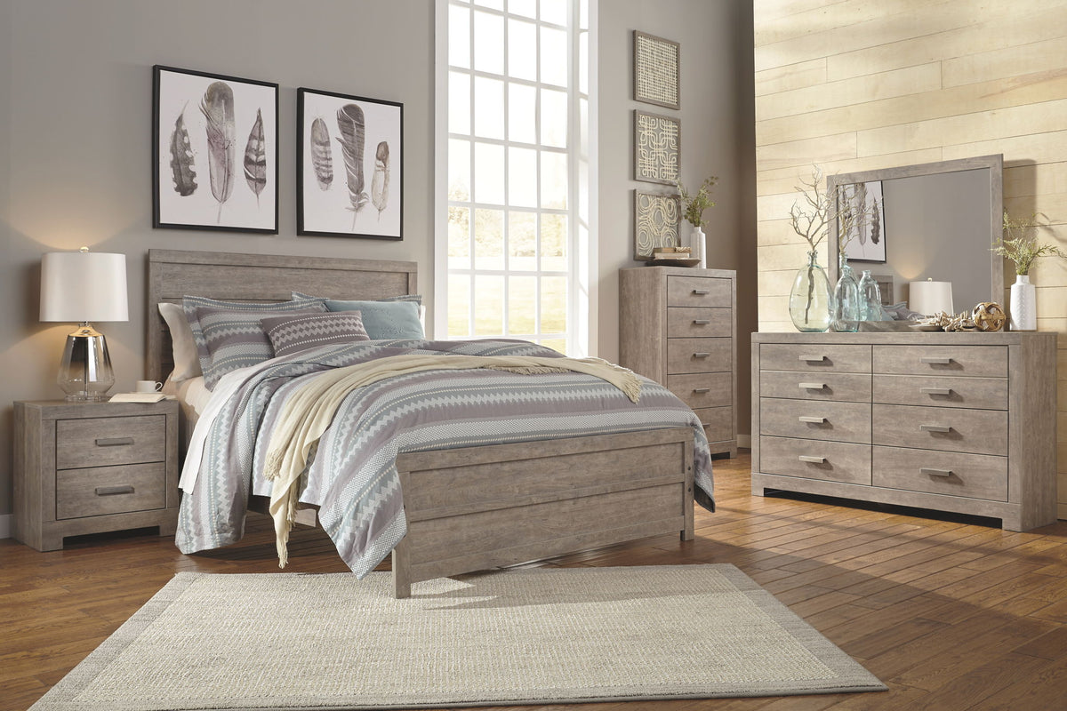 Culverbach - Two Drawer Night Stand - Gray - R&R Furniture Gallery (Fountain Valley, CA)