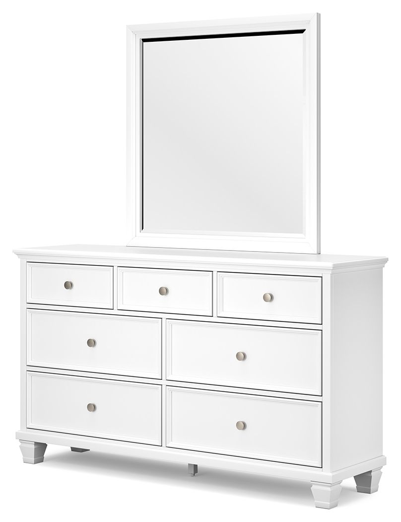 Fortman - Dresser And Mirror - White - R&R Furniture Gallery (Fountain Valley, CA)