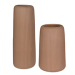 Ridge - Vases (Set of 2) - Light Brown