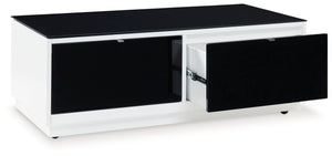 Gardoni - Rectangular Cocktail Table - White / Black - R&R Furniture Gallery (Fountain Valley, CA)