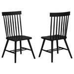 Andrews Windsor Spindle Back Dining Side Chair Black (Set of 2)