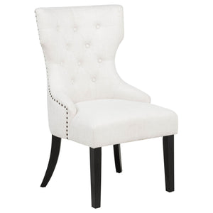 Baney Fabric Upholstered Dining Side Chair Beige and Black