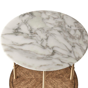 By Your Side - Table - Brass / Woodtone / White