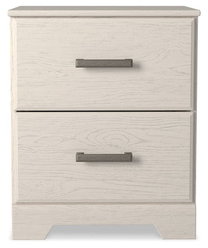 Stelsie - Two Drawer Night Stand - White - R&R Furniture Gallery (Fountain Valley, CA)