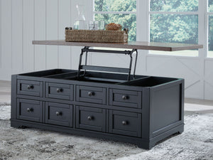 Wildenauer - Lift Top Cocktail Table - Brown / Black - R&R Furniture Gallery (Fountain Valley, CA)