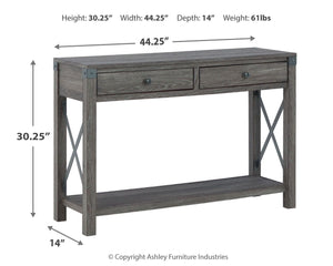 Freedan - Console Sofa Table - Grayish Brown - R&R Furniture Gallery (Fountain Valley, CA)