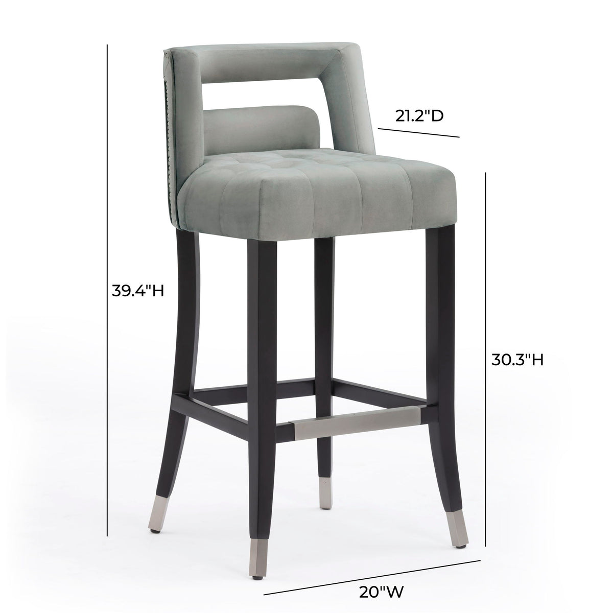 Hart - Velvet Stool - R&R Furniture Gallery (Fountain Valley, CA)