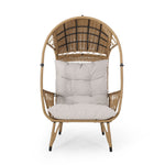 Outdoor Wicker Standing Basket Chair With Cushion