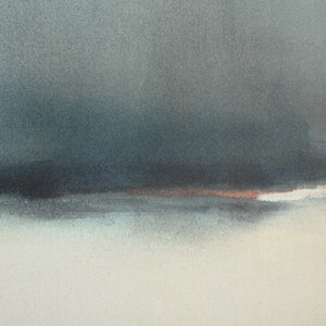 Deep Rains - Framed Abstract Print - Light Gray