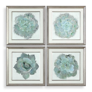 Natural Beauties - Botanical Prints (Set of 4) - Light Blue