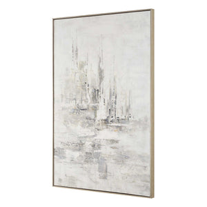 Hours In Silence - Abstract Art - Black / Brown / Gray / White / Woodtone