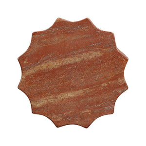 Turin - Faux Sandstone Indoor / Outdoor Concrete Stool - Red