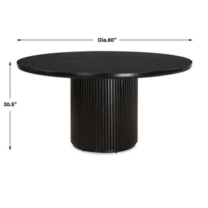 Hersch - Round Dining Table - Black
