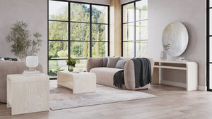Drake Ash Wood Side Table in Sugar