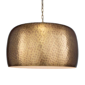 Lemont - Hammered Brass 1 Light Pendant - Brass