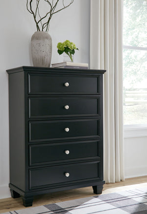 Lanolee - Five Drawer Chest - Black - R&R Furniture Gallery (Fountain Valley, CA)