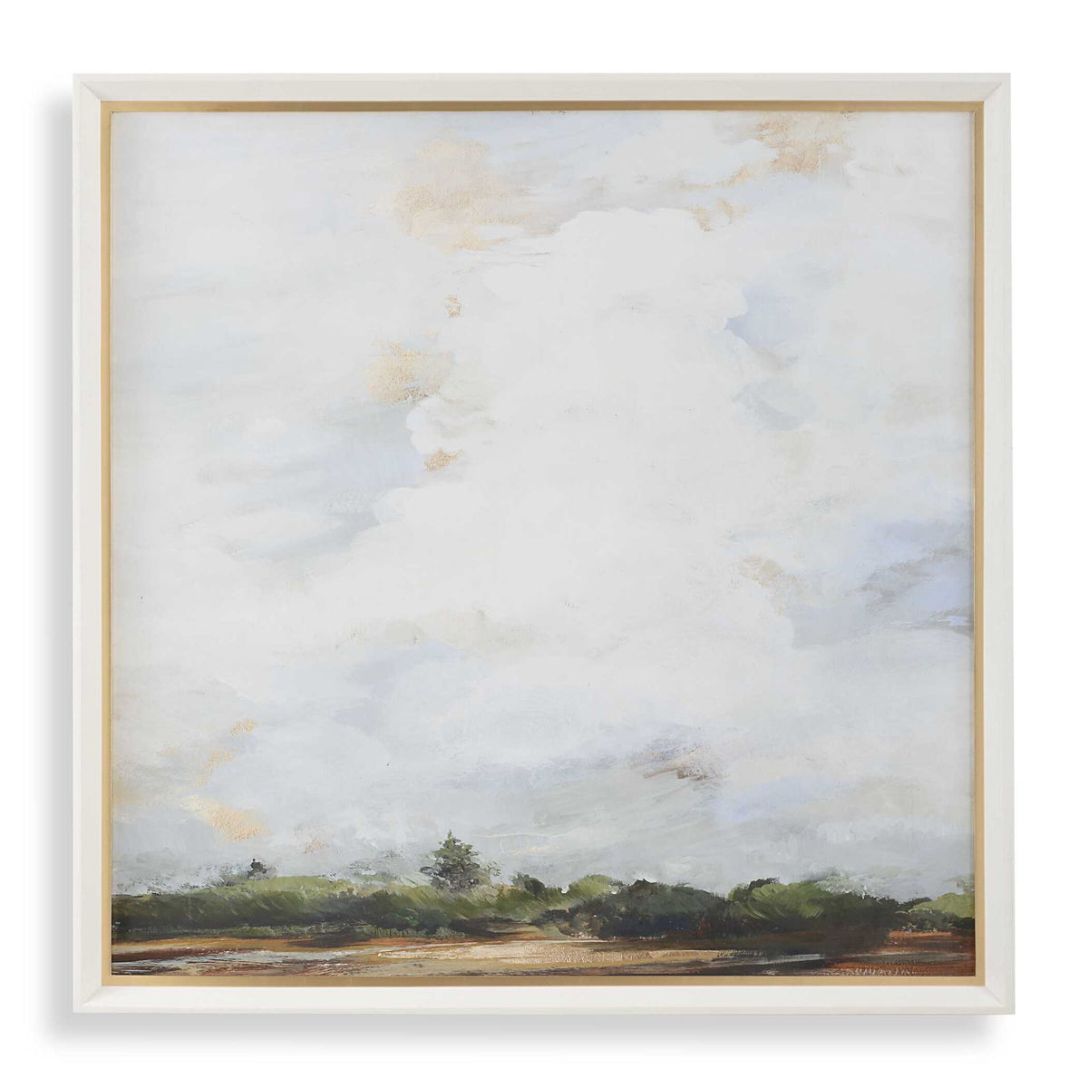 Whispering Cloudscapes - Landscape Print - Light Brown