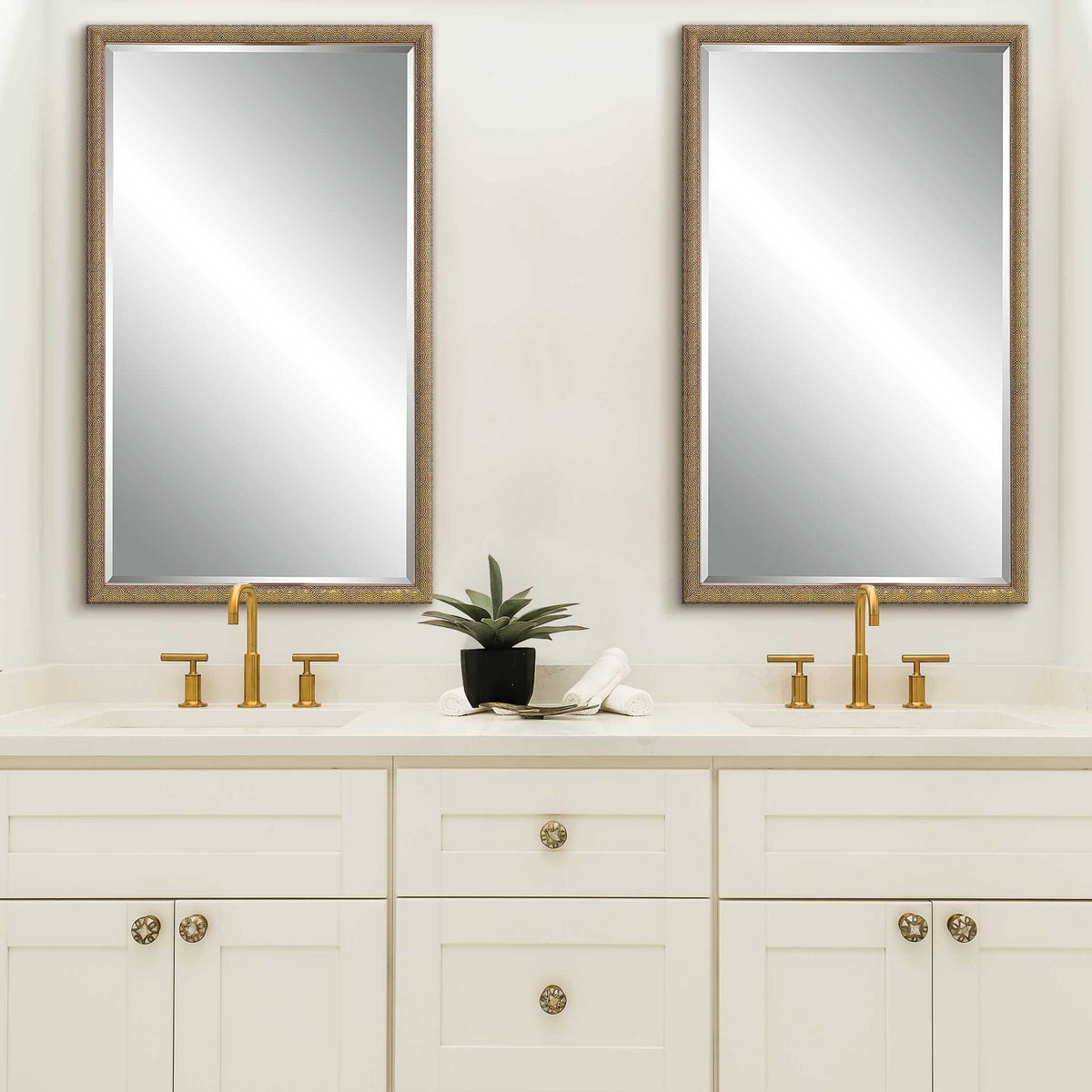 Mirror - Gold & Dark Brown