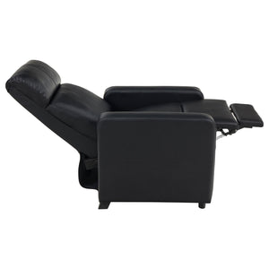 Warren - 4 Seater Home Theater With Wedge Console Recliners - Black