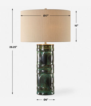 Loch - Green Glaze Table Lamp