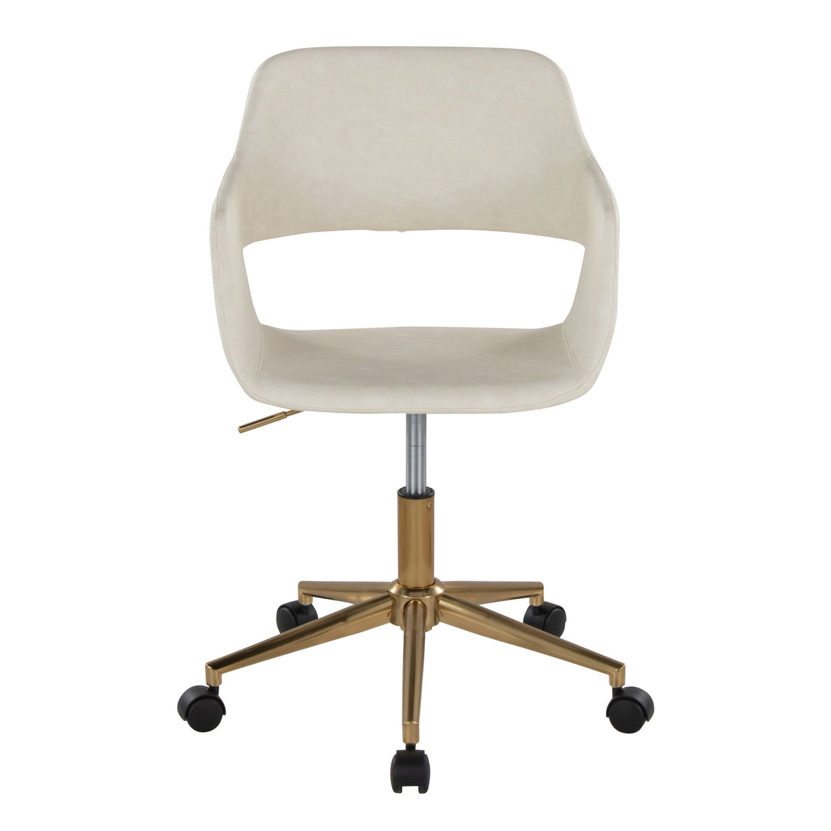 Margarite - Contemporary Task Chair - Gold / Cream