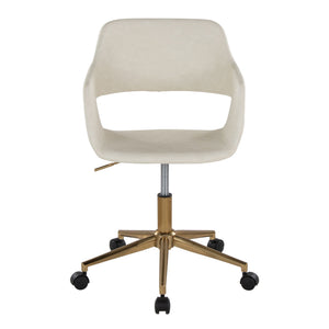 Margarite - Contemporary Task Chair - Gold / Cream