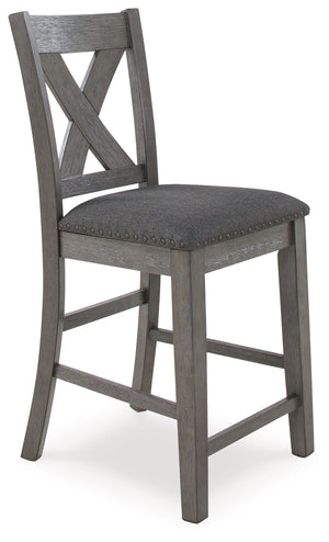 Caitbrook - Rect Drm Counter Table Set (Set of 7) - Gray - R&R Furniture Gallery (Fountain Valley, CA)