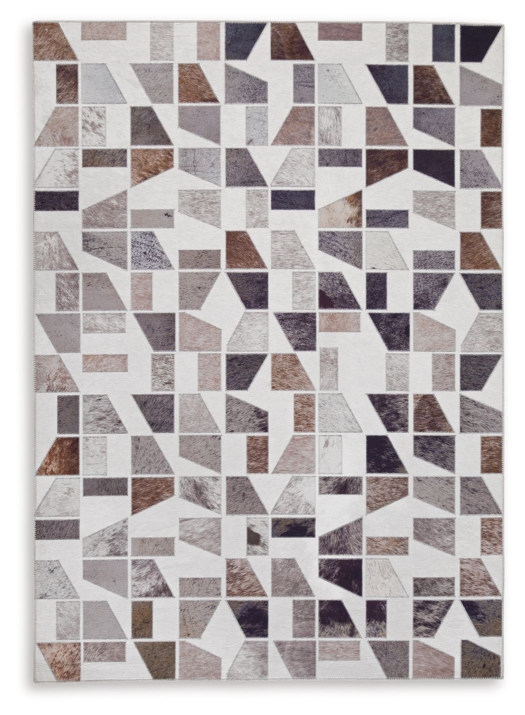 Signature Design by Ashley Jettner area rug with a geometric pattern, featuring neutral tones and soft texture for living room decor.