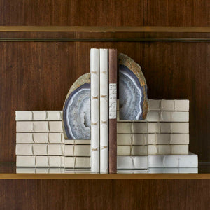Amiya - Bookends (Set of 2) - Blue / Gray / White