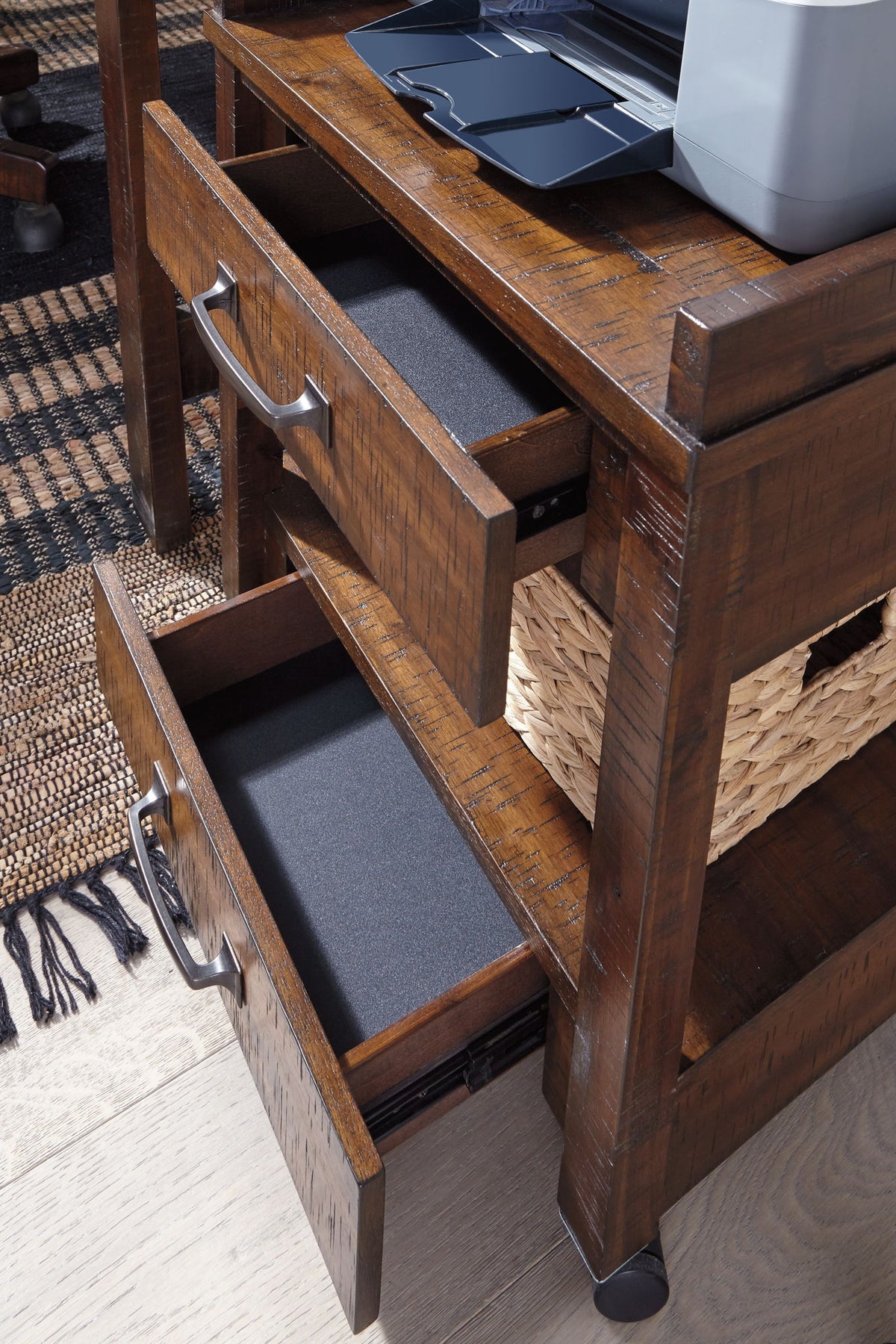Baldridge - Printer Stand - Rustic Brown - R&R Furniture Gallery (Fountain Valley, CA)