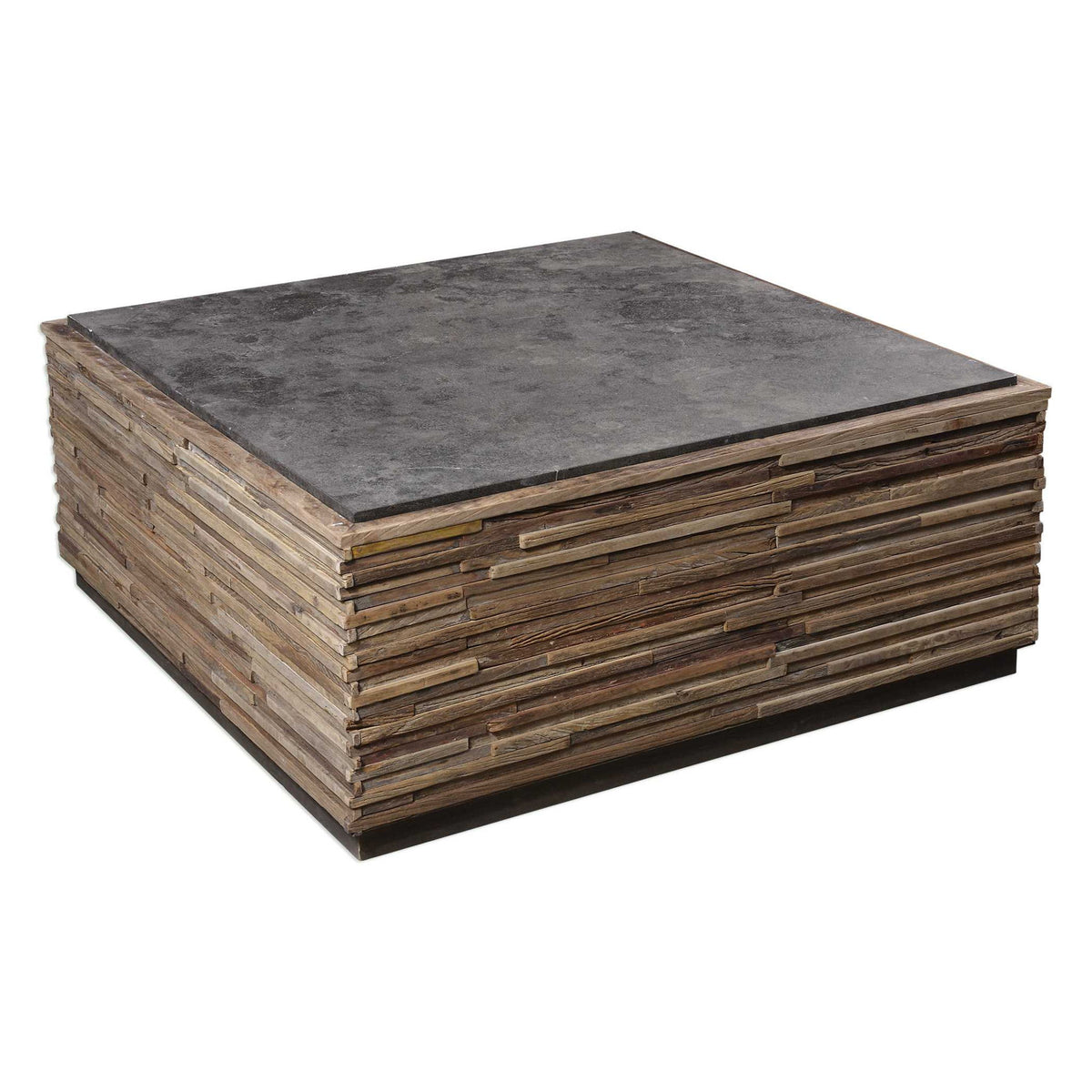 Malia - Coffee Table - Gray / Woodtone