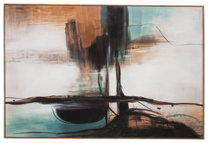 Brunonia - Wall Art - Teal / Orange / Black - R&R Furniture Gallery (Fountain Valley, CA)