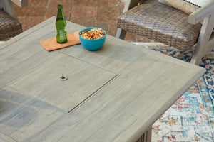Cliff Trails - Square Fire Pit Table - Beige - R&R Furniture Gallery (Fountain Valley, CA)