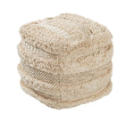 Yorba - Cotton Pouf - Beige - R&R Furniture Gallery (Fountain Valley, CA)
