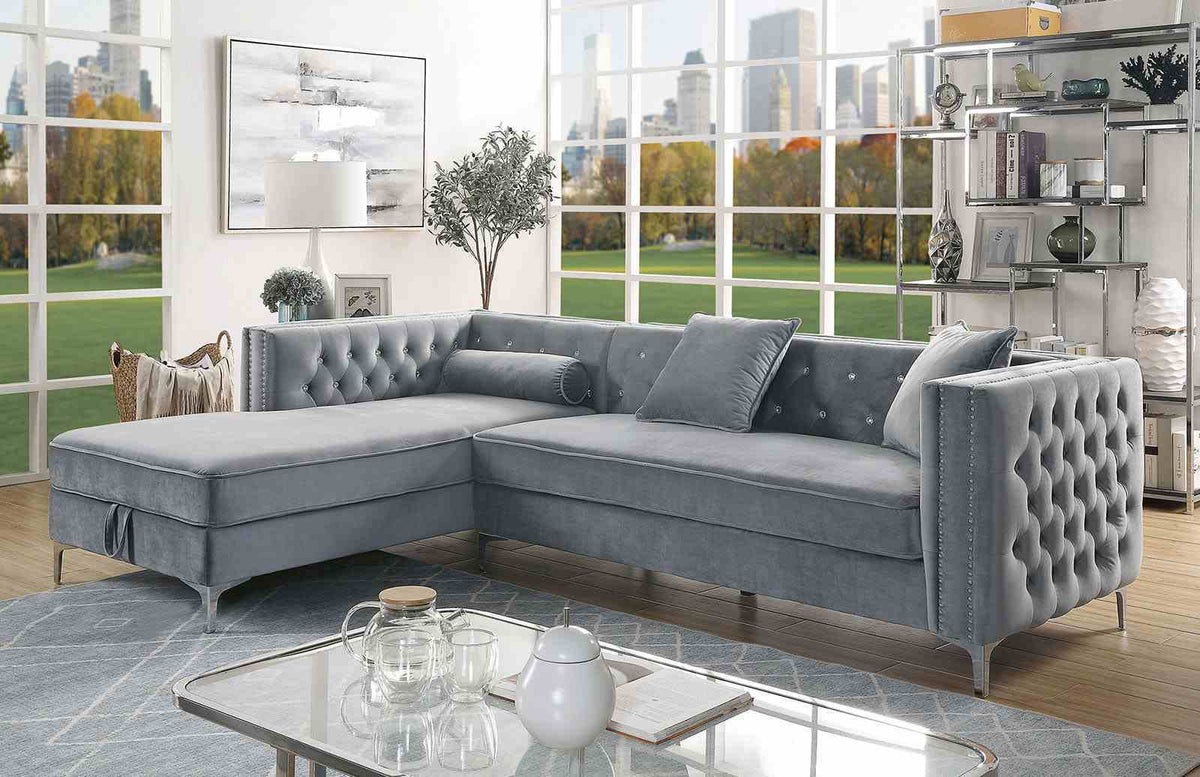 Amie - Sectional, Gray