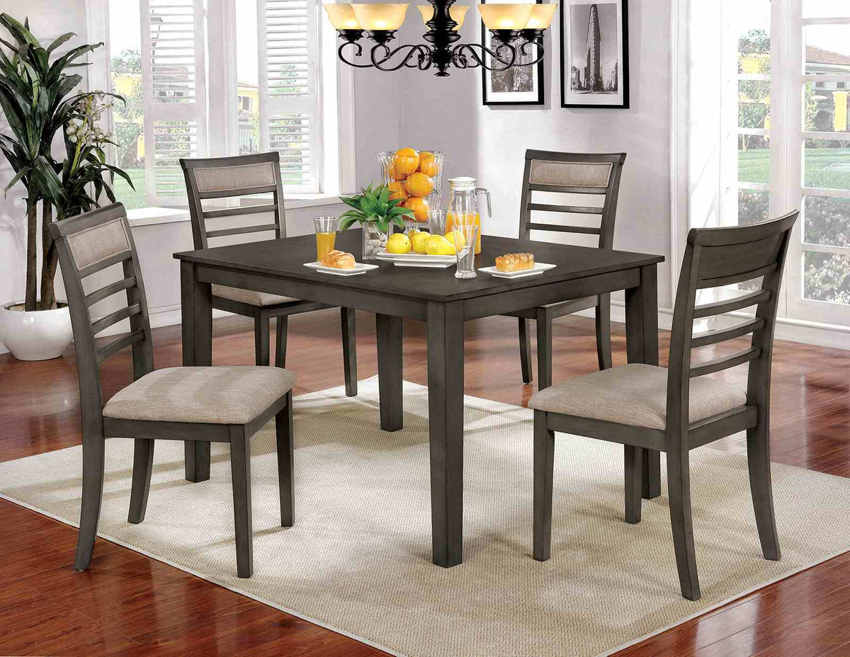 Fafnir - 5 Pc. Dining Table Set, Weathered Gray