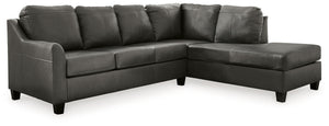 Valderno - 2-Piece Sectional With Raf Corner Chaise - Fog - R&R Furniture Gallery (Fountain Valley, CA)