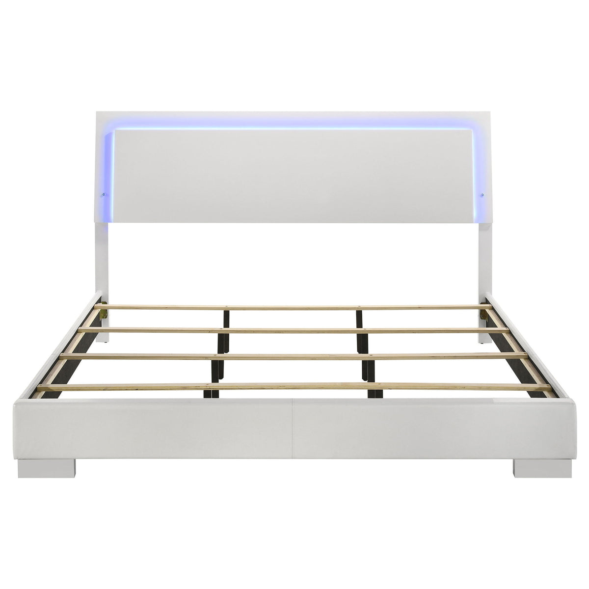 Strick & Bolton - High Gloss Panel Bed With LED Lights