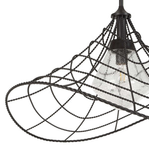 Whirlwind - 1 Light Indoor-Outdoor Pendant - Dark Bronze