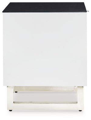 Gardoni - Rectangular End Table - White / Black - R&R Furniture Gallery (Fountain Valley, CA)