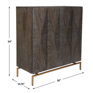Marico - 2 Door Mindi Cabinet - Dark Brown