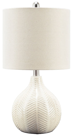 Rainermen - Ceramic Table Lamp - Off White - R&R Furniture Gallery (Fountain Valley, CA)