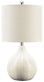 Rainermen - Ceramic Table Lamp - Off White - R&R Furniture Gallery (Fountain Valley, CA)