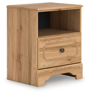 Aleaport - One Drawer Night Stand - Warm Brown - R&R Furniture Gallery (Fountain Valley, CA)