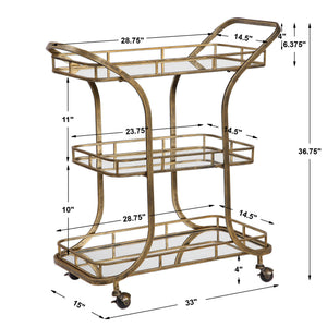 Stassi - Serving Cart - Gold
