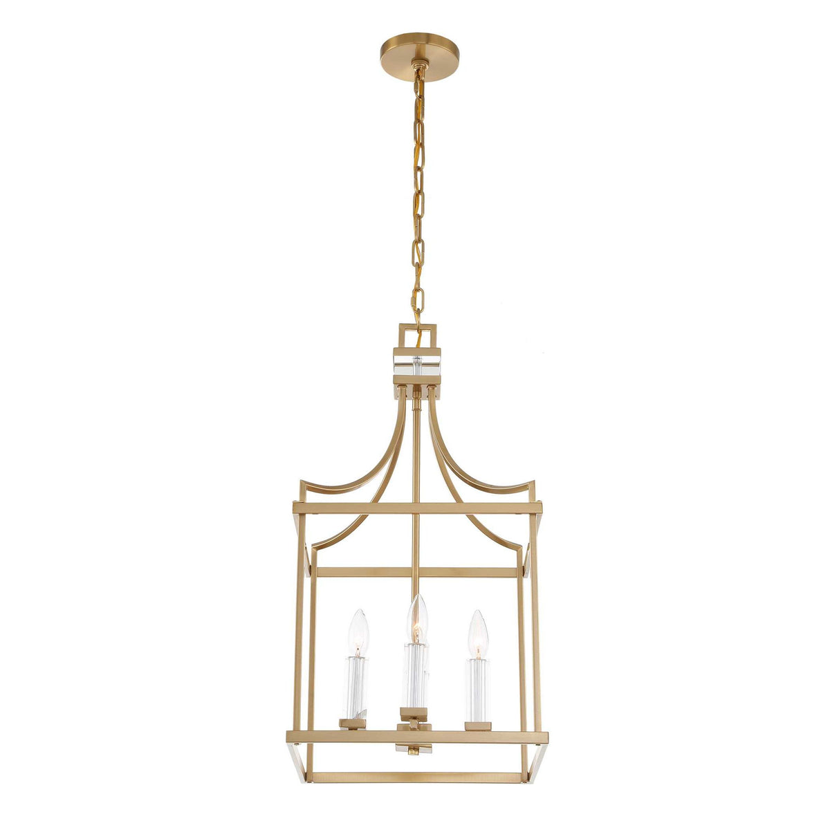 Montreal - 4 Light Brass Lantern Pendant - Gold