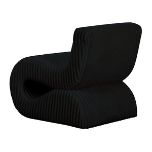 Senna - Oversized Corduroy Accent Chair - Black